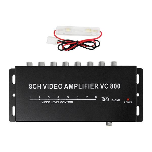 【メール便送料無料】8出力 アンプ内蔵 映像分配器 ビデオブースター モニター増設 ブースター ヘッ...