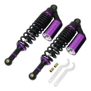 【送料無料】 サスペンション ゼファー ZRX バリオス2 340mm 黒×紫 タンク付 2本セット バイク用 【ローダウン サス リア バイク｜fourms