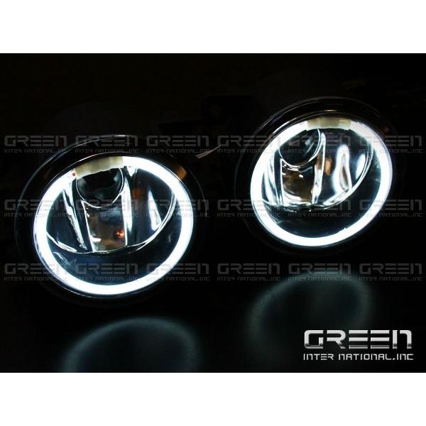 送料無料 CCFLイカリング内蔵 クリスタルガラス フォグランプ ジュークGTターボ F15 日産純...