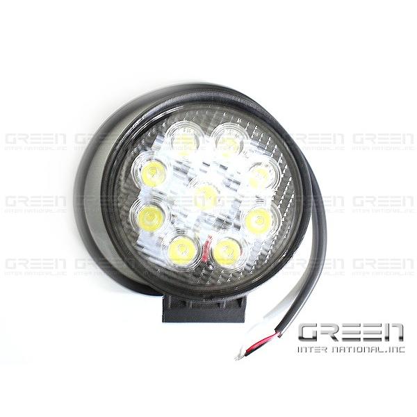 LED ワークライト 27W 9連 丸型 作業灯 防雨 汎用 作業ライト 12V 24V 対応 ラン...