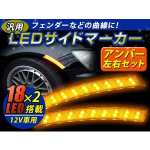 AUTOMAX izumi LEDサイドマーカー 赤 左右 2個1セット レッド 汎用 US