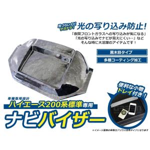 ハイエース200系 1型2型3型 標準ボディ用ナビバイザー トレイ付き シボ加工 ハイエース 200系 1型 2型 3型 標準ボディ トレイ付き ナビバイザー