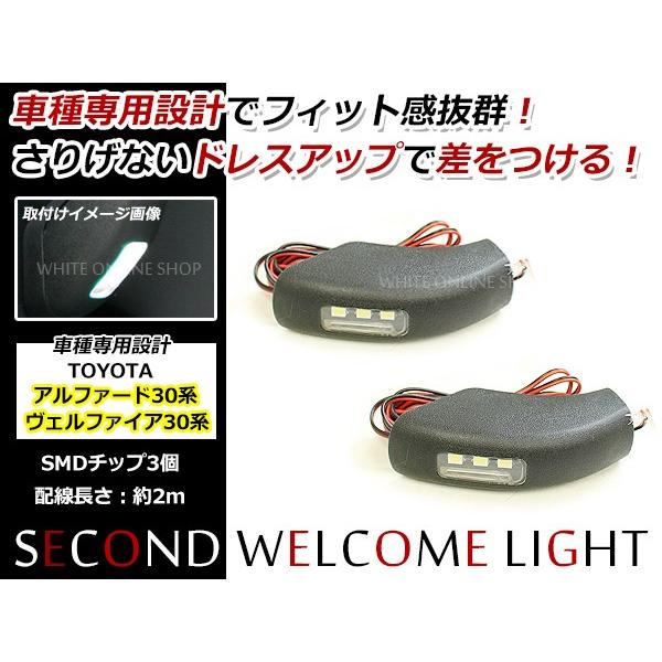 トヨタアルファード ヴェルファイア 30系 セカンドドア LEDウェルカムライト ウィンカー ウエル...