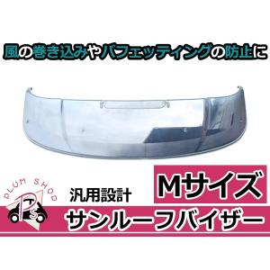 サンルーフバイザー ダークスモーク Mサイズ 95cm x 32.5cm 取付金具付き 後付け 窓 ガラス 雨よけ 汎用 サンバイザー ドアバイザー