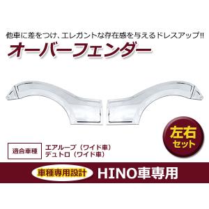 大型商品 日野 デュトロ ワイド メッキ ドア ガーニッシュ フェンダー