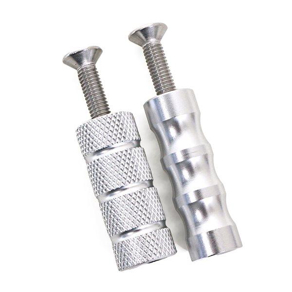 バックステップ ペダルバー シルバー 左右セット zrx1100 1200daeg gpz900r ...