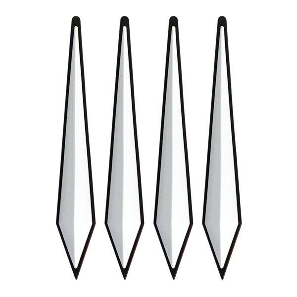 バックミラー ドアガード ボルテックスジェネレーター ゴムカナード ホワイト カスタム プジョー 2...