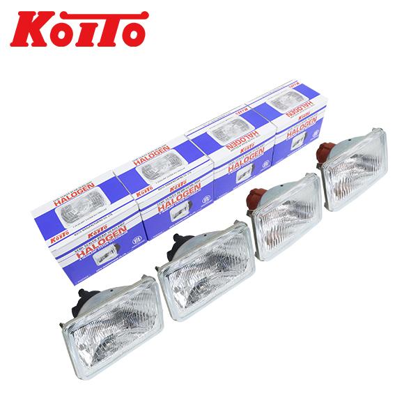 KOITO 小糸製作所 12V 角型 角目 4灯式 四灯式 左右 4個セット FJ60 LH50 Y...