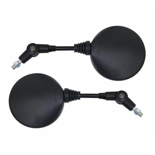 オフロード用 バックミラー 可倒式 10mm ブラック ラウンド 左右 バイク XR250 FTR2...