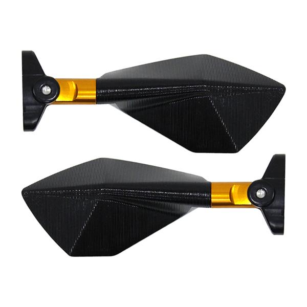 CNC カウルミラー バックミラー ゴールド スクエア 左右 バイク ショート CBR250R 60...