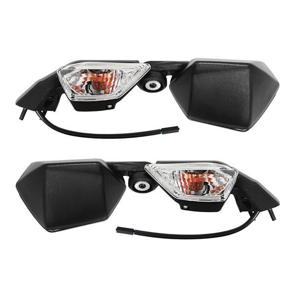 LED ウインカー バックミラー ブラック スクエア 左右 バイク カワサキ Ninja ZX-10...