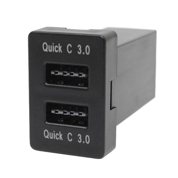 スイッチホール USBポート 増設 急速充電 QC3.0A搭載 LED 点灯 2ポート スズキ スペ...