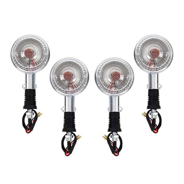 ヤマハ 純正タイプ 丸形 ウインカー クリア 4個セット XJ XJR400 SR400 TW225...