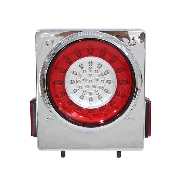 トラック フル LED テールランプ メッキ 24V 46連 花柄 開花型 丸型 ロケットテール 赤...