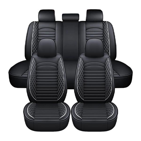 シートカバー クライスラー 200 JS ホワイト ポリウレタンレザー 被せるタイプ 汎用 簡単取付...