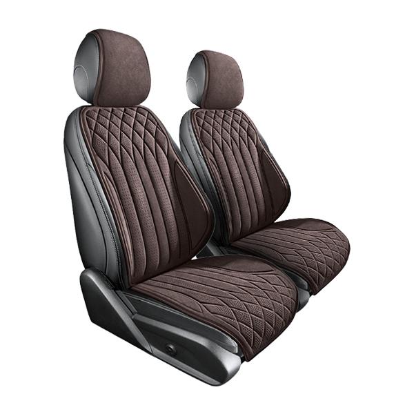 シートカバー クライスラー 200 JS ブラウン スエード エプロンタイプ 汎用 簡単取付 座席 ...