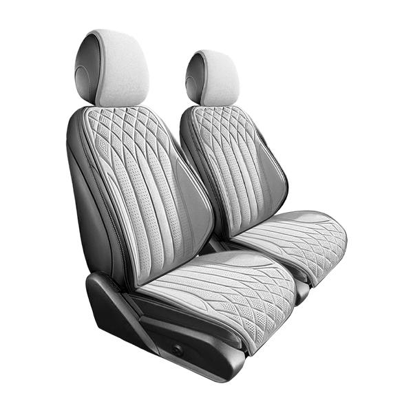 シートカバー クライスラー 200 JS ホワイト スエード エプロンタイプ 汎用 簡単取付 座席 ...