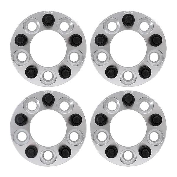 ワイドトレッド スペーサー 5穴 PCD100 M12 P1.25 20mm 4枚 20mm ナット...