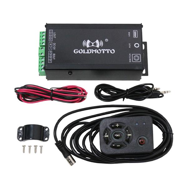 バイク用 Bluetooth4.1 内蔵 ハイパワー 4ch オーディオアンプキット コントローラー...