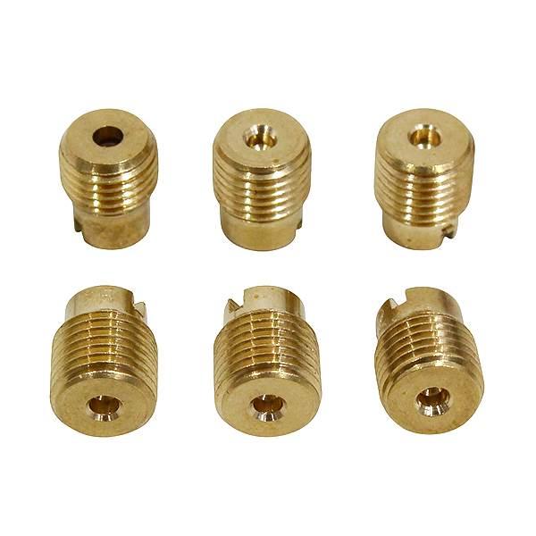 バイク用 メインジェット 6個セット ケイヒン 7mm × 8.5mm 全ネジ型 大タイプ 互換品 ...