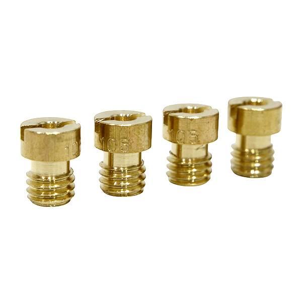 バイク用 メインジェット 4個セット ミクニ 6mm × 8mm 丸型 大タイプ 互換品  #105...