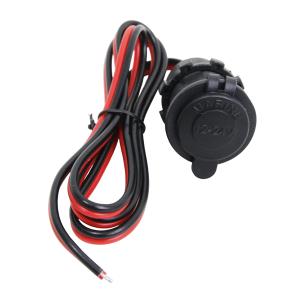 シガーソケット メス ふた付き 12V 24V ソケット 10A 120W まで 電源 ケーブル 増設 シガーライター 蓋 キャップ 切りっぱなし 1個｜fourms