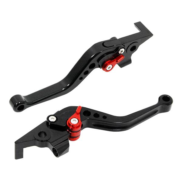 可倒式 ショートレバー ブレーキ クラッチ レバー 6段階調整 CNC アルミ アジャスト レバー ...