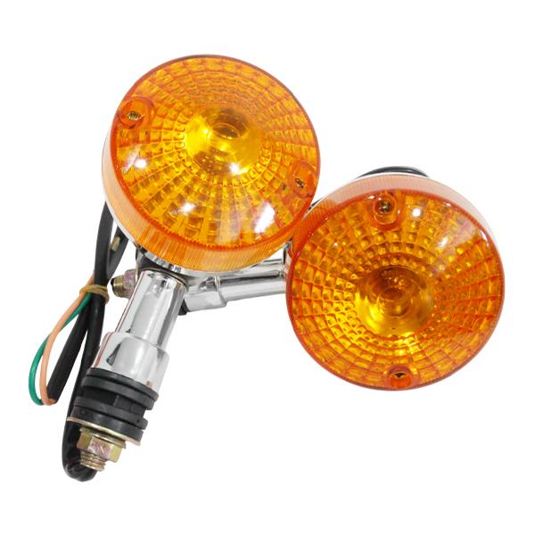 バイク フロント ウインカー メッキ オレンジ 2個セット CB1300SF SC54 ゼファー40...