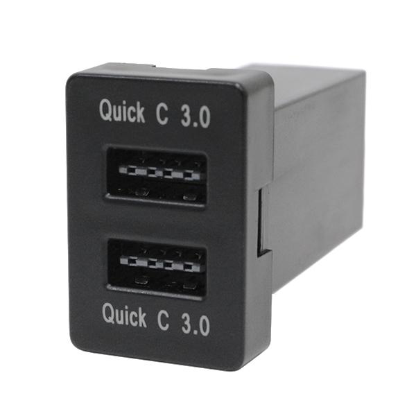スイッチホール USBポート 増設 急速充電 QC3.0A搭載 LED 点灯 2ポート マツダ フレ...