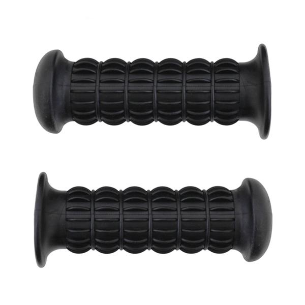 バイク ハンドル グリップ 左右セット 7/8インチ 22.2mm 用 Z2タイプ ブラック 非貫通...