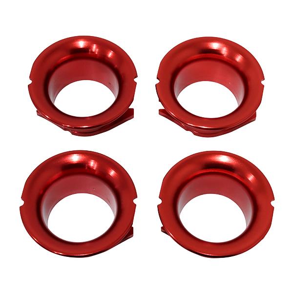 ケイヒン FCR ラージボディ用 エア ファンネル 4個 レッド 赤 FCR35 FCR37 FCR...