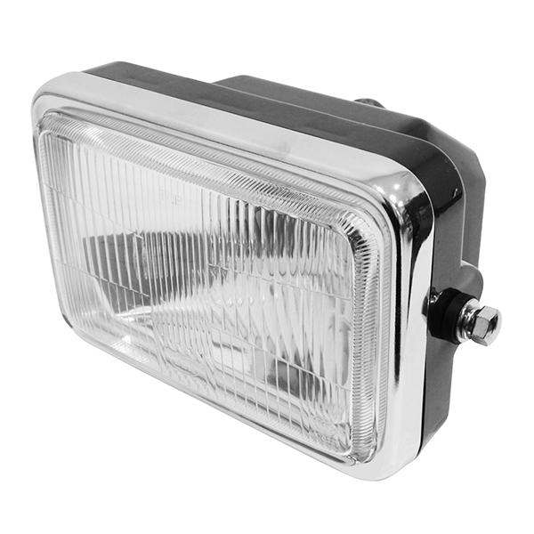 バイク ガラスレンズ ヘッドライト 角目 1個 汎用 ホンダ AX100 TZR125 RZ125 ...