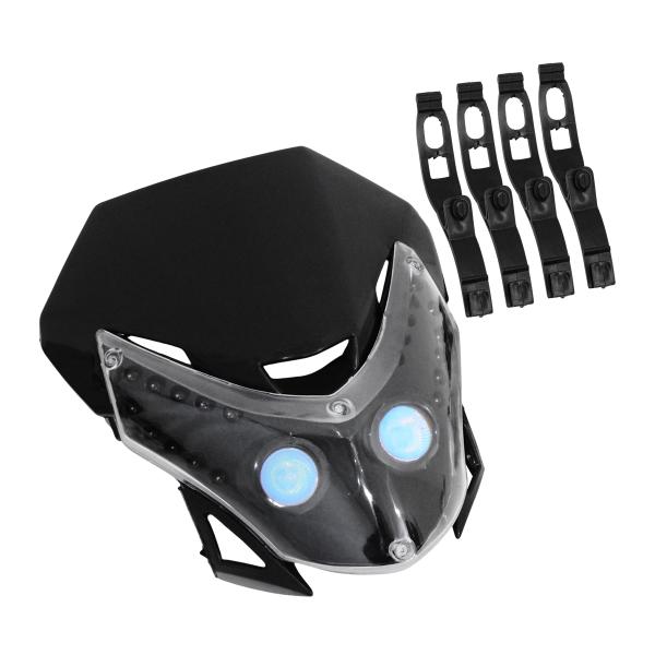 バイク LED ヘッドライト カウル 汎用 DR-Z TTR セロー CRF250 CRF50 KS...