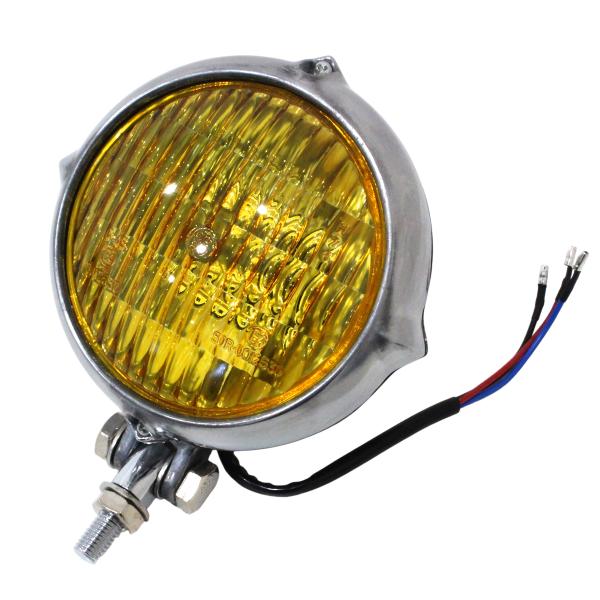 ビンテージ ヘッドライト ハーレー スポーツスター 12V 35W 3.5インチ メッキ銀Harle...