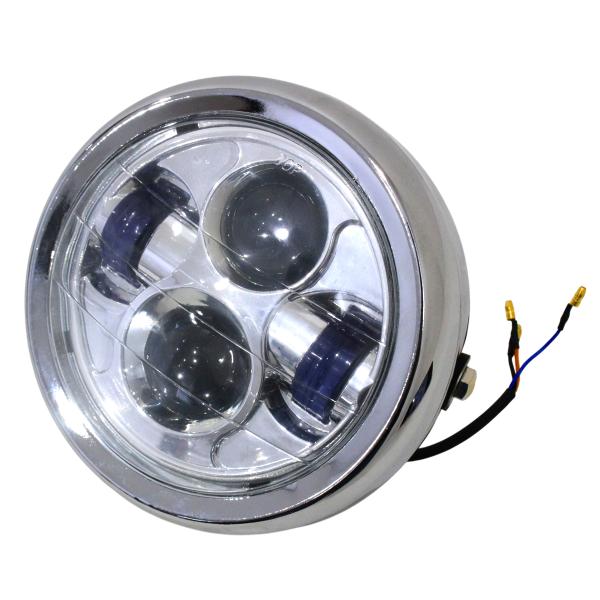 バイク LED プロジェクター ヘッドライト クローム メッキ ハーレー スポーツスター Harle...