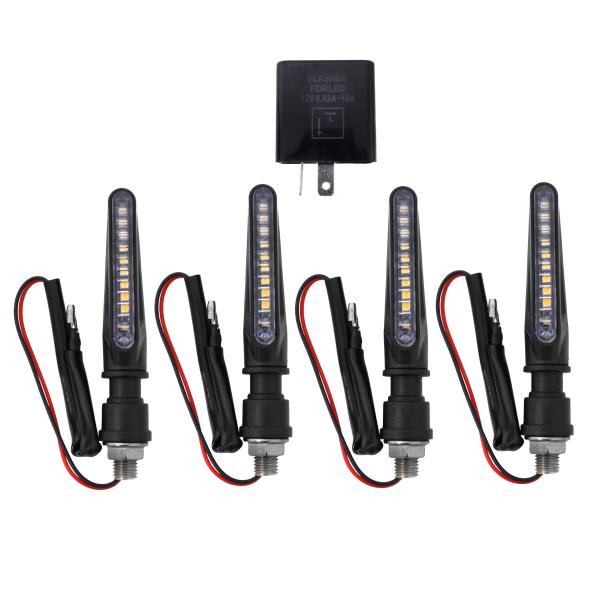 流れる LED シーケンシャル ウインカー 4個 ＆ IC リレー 2ピン セット ZX-10R ダ...