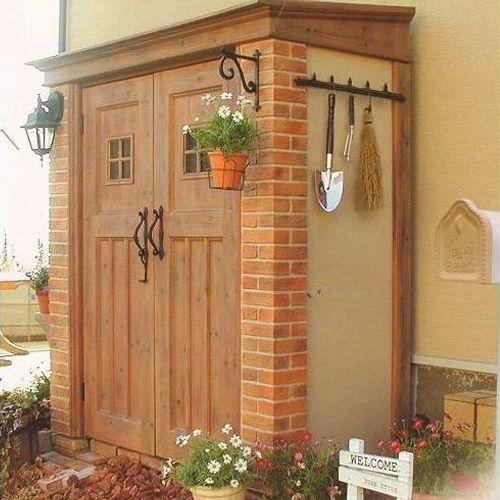 【正規特約店】物置 屋外 おしゃれ デザイン物置 ディーズシェッド カンナ D70 オレンジ 大型 ...