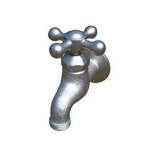 十字ハンドル 蛇口 ガーデン水栓用　ベロアメッキ