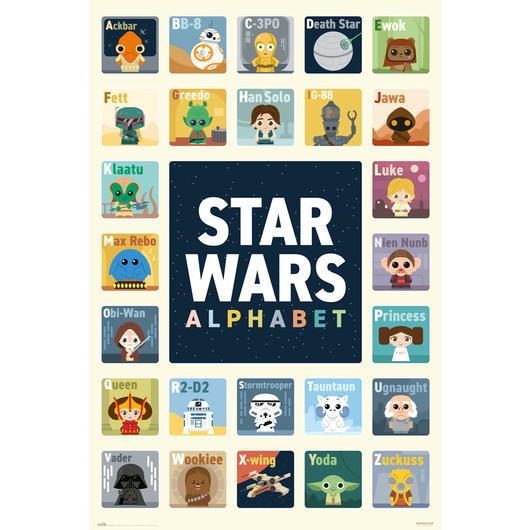 スター・ウォーズ　アルファベット　Star Wars Alphabet　輸入ポスター　61cm x ...