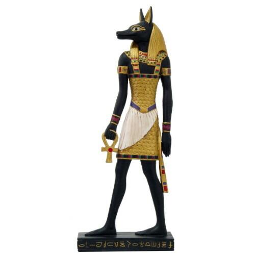 アヌビス 神 ANUBIS  立像 レリーフ型【エジプシャン・置物・フィギュア・古代エジプト】