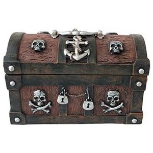 パイレーツスカルボックス 海賊の宝箱 スカル アンカー レジン