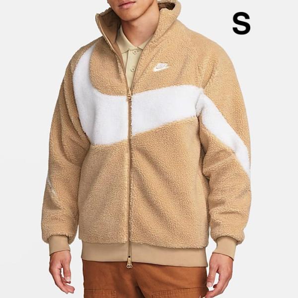 【Sサイズ】 ナイキ スウッシュ フルジップ ボア ジャケット フリース BQ6546-200 ビッ...