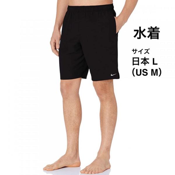 【US M (日本 Lサイズ)】 Nike  9インチ Volley Shorts  スイム ブラッ...