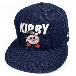 星のカービィ　×　ニューエラ コラボキャップ ブラック　9FIFTY ニューエラ×『星のカービィ』初コラボ、“ロゴをすいこむカービィ