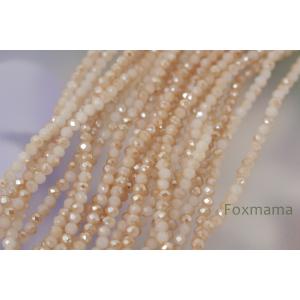 ガラスビーズ 約100個 楕円 3mm 多面カ...の詳細画像4