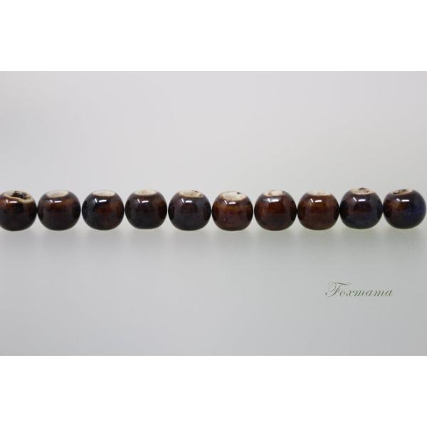 陶磁ビーズ 10個 セラミック  チョコレート色 茶色 (BOV06QBRJQ00)