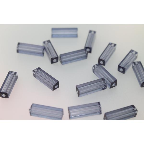 【訳ありセール品】アクリルビーズパーツ 30個 直方体 21mm 半透明 灰色系 (BRT21BGY...