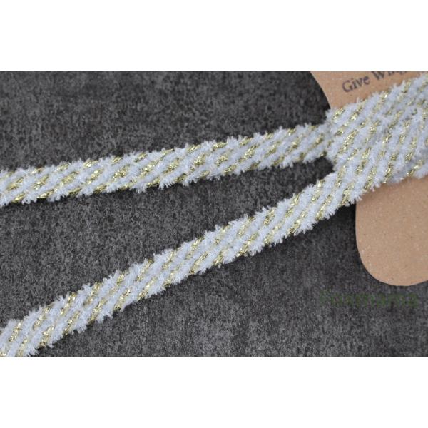 【セール品】ブレード 3m 10mm幅 金ラメ糸×灰 (KWV100GYHHLM)