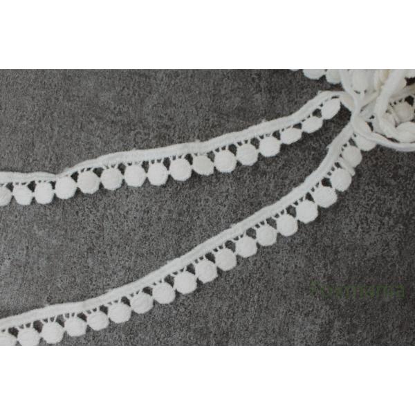 ケミカルレース 2m 綿 ドット オフ白 (LDT131KNHL00)