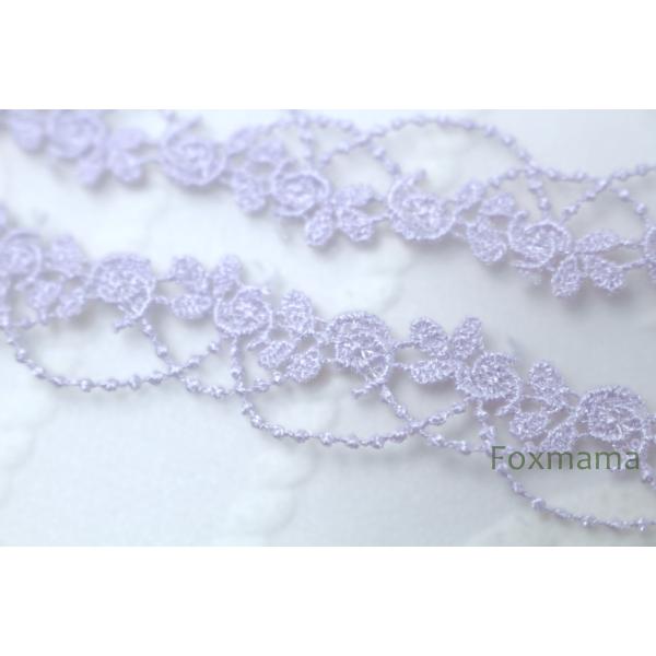 ケミカルレース 1m 花 スカラップ 薄紫 (LFL151FMWS00)